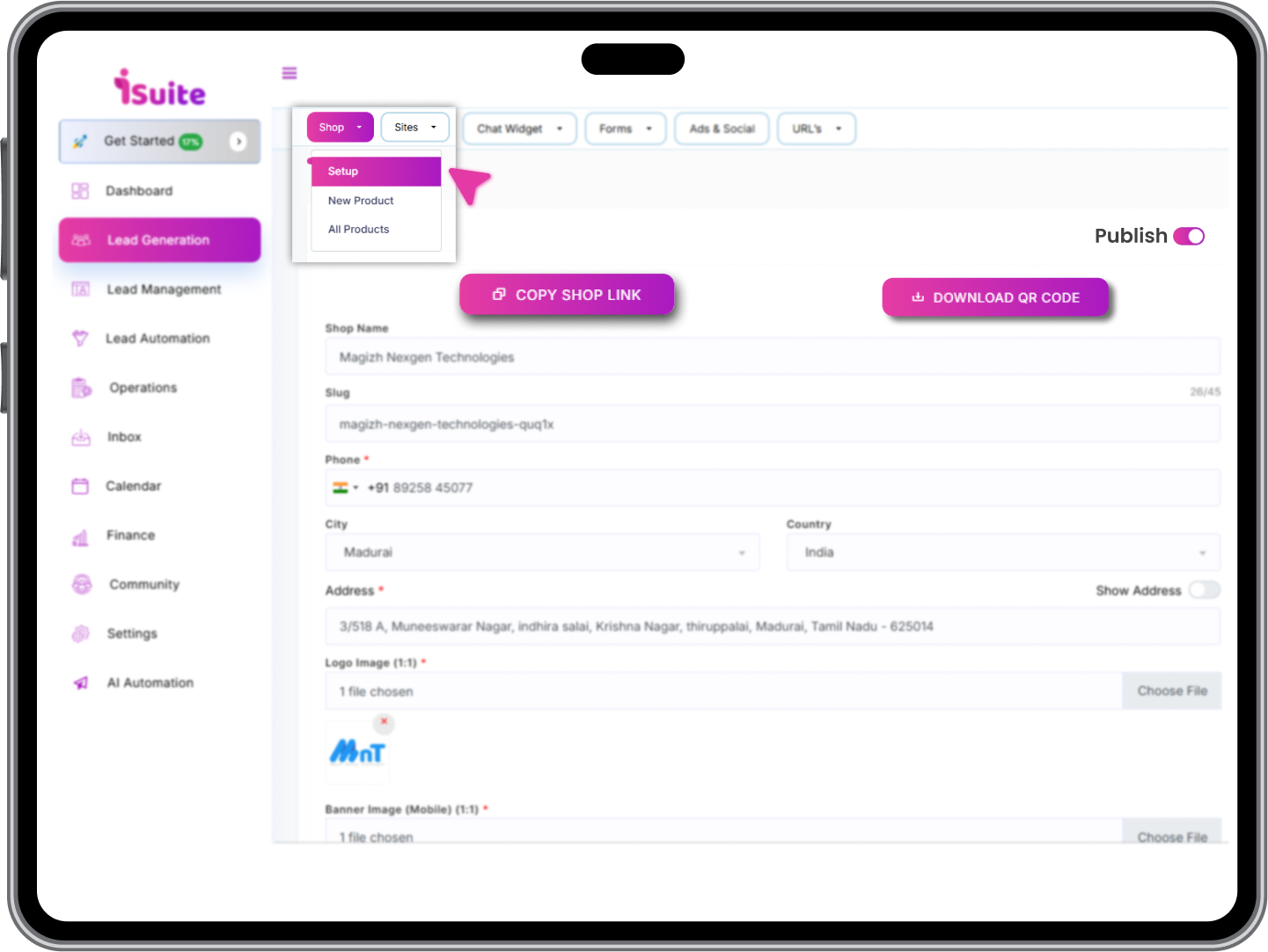 Website Builder & Shop